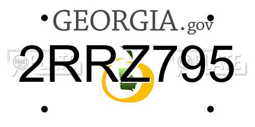 2RRZ795 Georgia License Plate