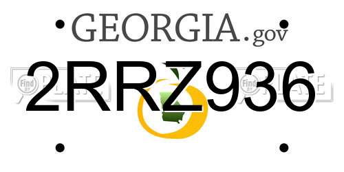 2RRZ936 Georgia License Plate
