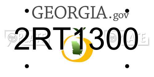 2RT1300 Georgia License Plate