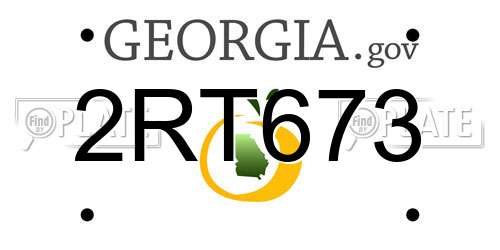 2RT673 Georgia License Plate