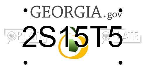 2S15T5 Georgia License Plate