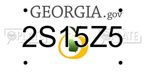 2S15Z5 Georgia License Plate