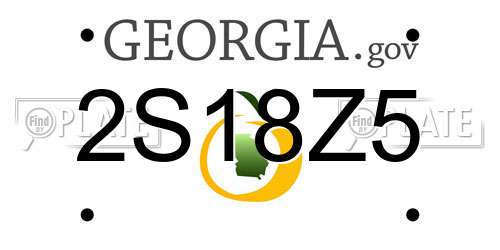 2S18Z5 Georgia License Plate