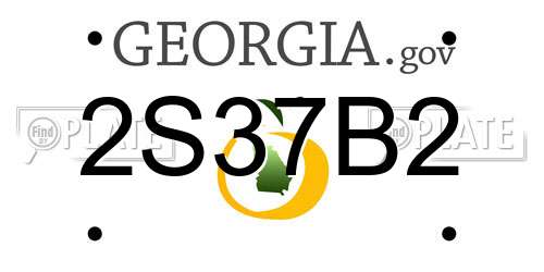 2S37B2 Georgia License Plate