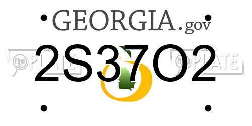 2S37O2 Georgia License Plate