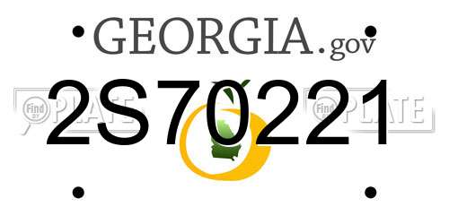 2S70221 Georgia License Plate