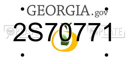 2S70771 Georgia License Plate