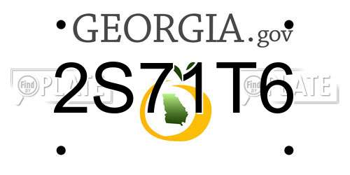 2S71T6 Georgia License Plate