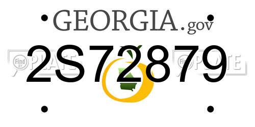 2S72879 Georgia License Plate