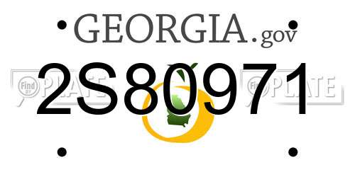2S80971 Georgia License Plate
