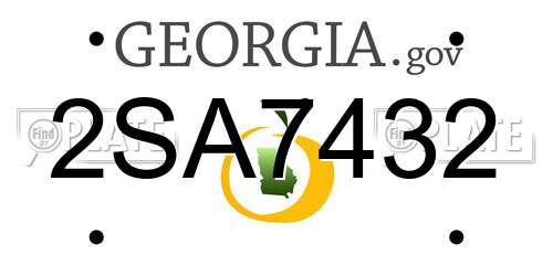 2SA7432 Georgia License Plate