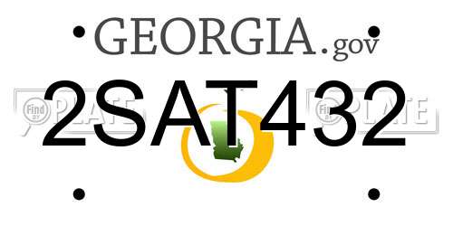 2SAT432 Georgia License Plate