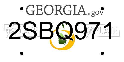 2SBQ971 Georgia License Plate
