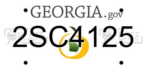 2SC4125 Georgia License Plate