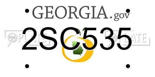 2SC535 Georgia License Plate