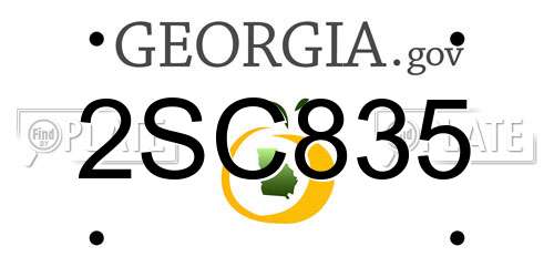 2SC835 Georgia License Plate