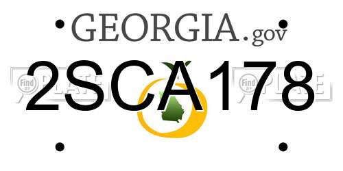 2SCA178 Georgia License Plate