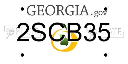 2SCB35 Georgia License Plate