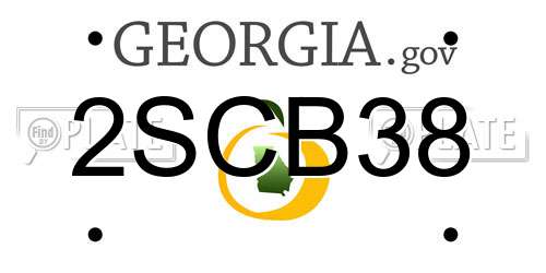 2SCB38 Georgia License Plate