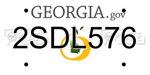2SDL576 Georgia License Plate