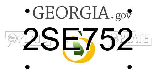 2SE752 Georgia License Plate