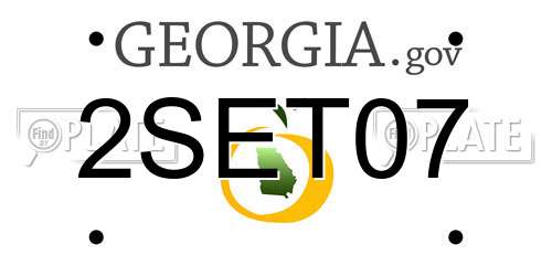 2SET07 Georgia License Plate