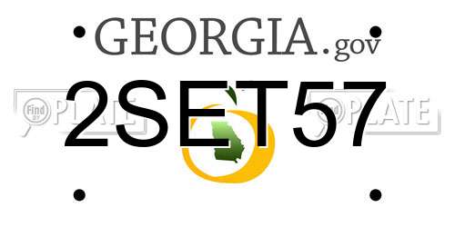 2SET57 Georgia License Plate