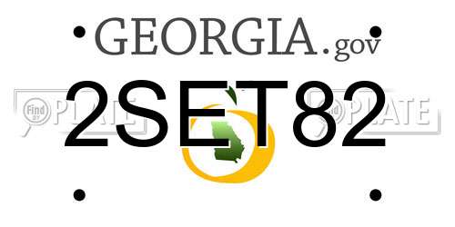 2SET82 Georgia License Plate