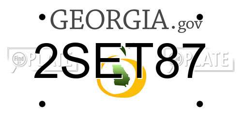 2SET87 Georgia License Plate