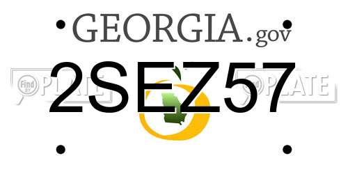 2SEZ57 Georgia License Plate