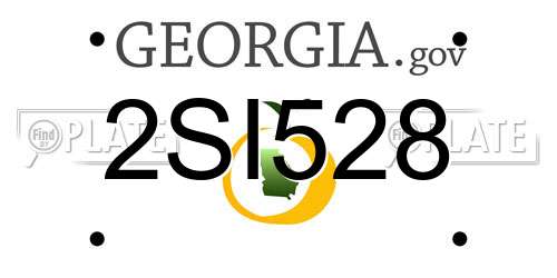2SI528 Georgia License Plate