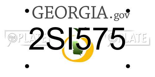 2SI575 Georgia License Plate