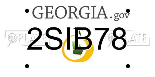 2SIB78 Georgia License Plate