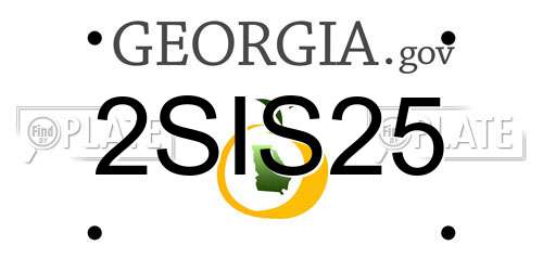 2SIS25 Georgia License Plate