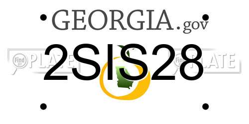 2SIS28 Georgia License Plate