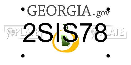 2SIS78 Georgia License Plate