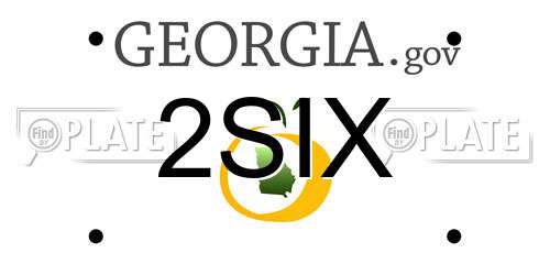 2SIX Georgia License Plate