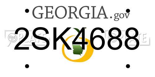 2SK4688 Georgia License Plate