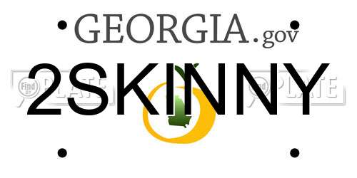 2SKINNY Georgia License Plate