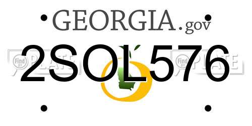 2SOL576 Georgia License Plate