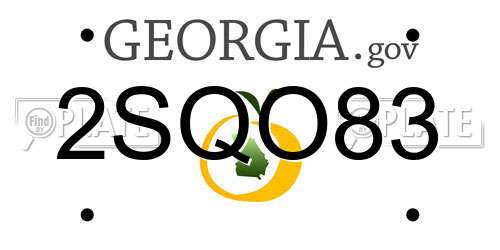 2SQO83 Georgia License Plate