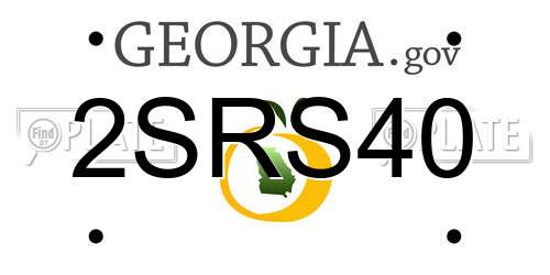 2SRS40 Georgia License Plate
