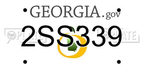 2SS339 Georgia License Plate