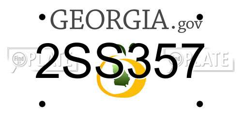 2SS357 Georgia License Plate