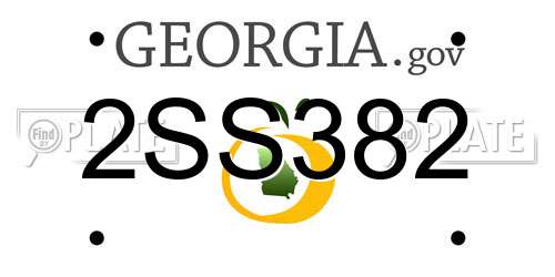 2SS382 Georgia License Plate