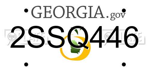 2SSQ446 Georgia License Plate