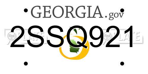 2SSQ921 Georgia License Plate