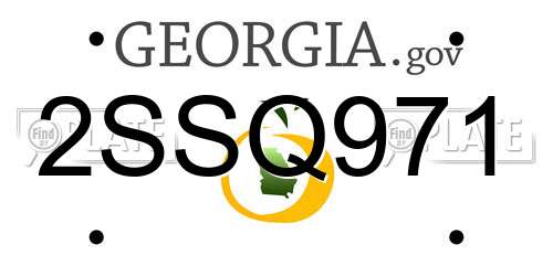 2SSQ971 Georgia License Plate