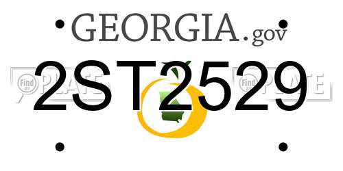 2ST2529 Georgia License Plate