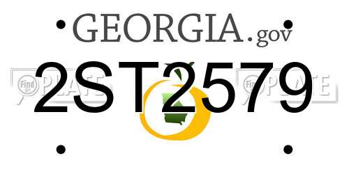 2ST2579 Georgia License Plate